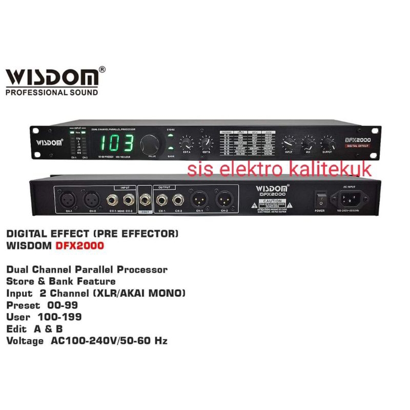 Jual Digital Efeck Wisdom DFX2000 DFX 2000 | Shopee Indonesia