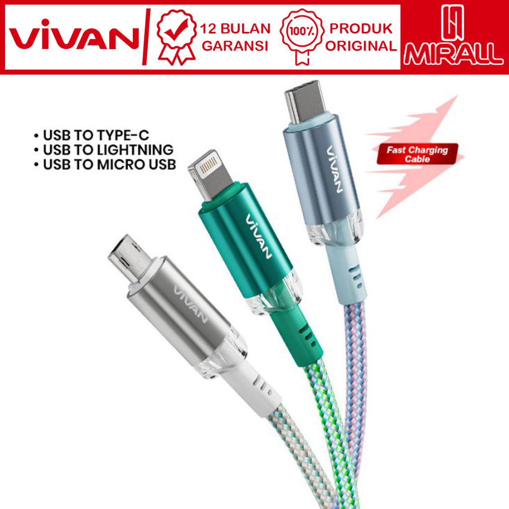 Jual Vivan Kabel Data Type C Lightning Micro Usb Vxc S Vxl S