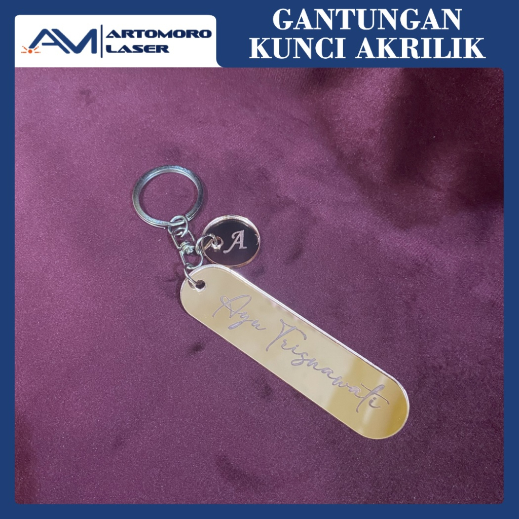 Jual Gantungan Kunci Nama Ganci Grafir Custom Ganci Nama Gantungan Kunci Mirror Custom