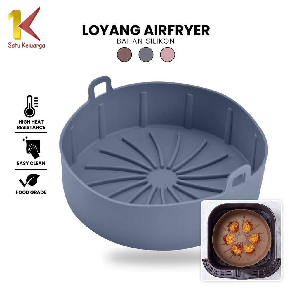 Jual Satu Keluarga Silicone Air Fryer Loyang Pizza Anti Lengket C839