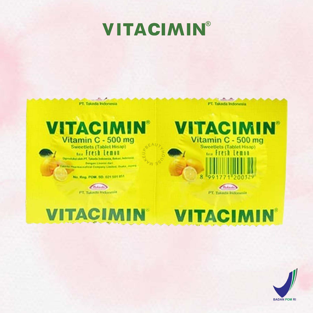 Jual Vitacimin Vitamin C 500mg 1 Rasa Lemon 1 Strip Isi 2 Tablet