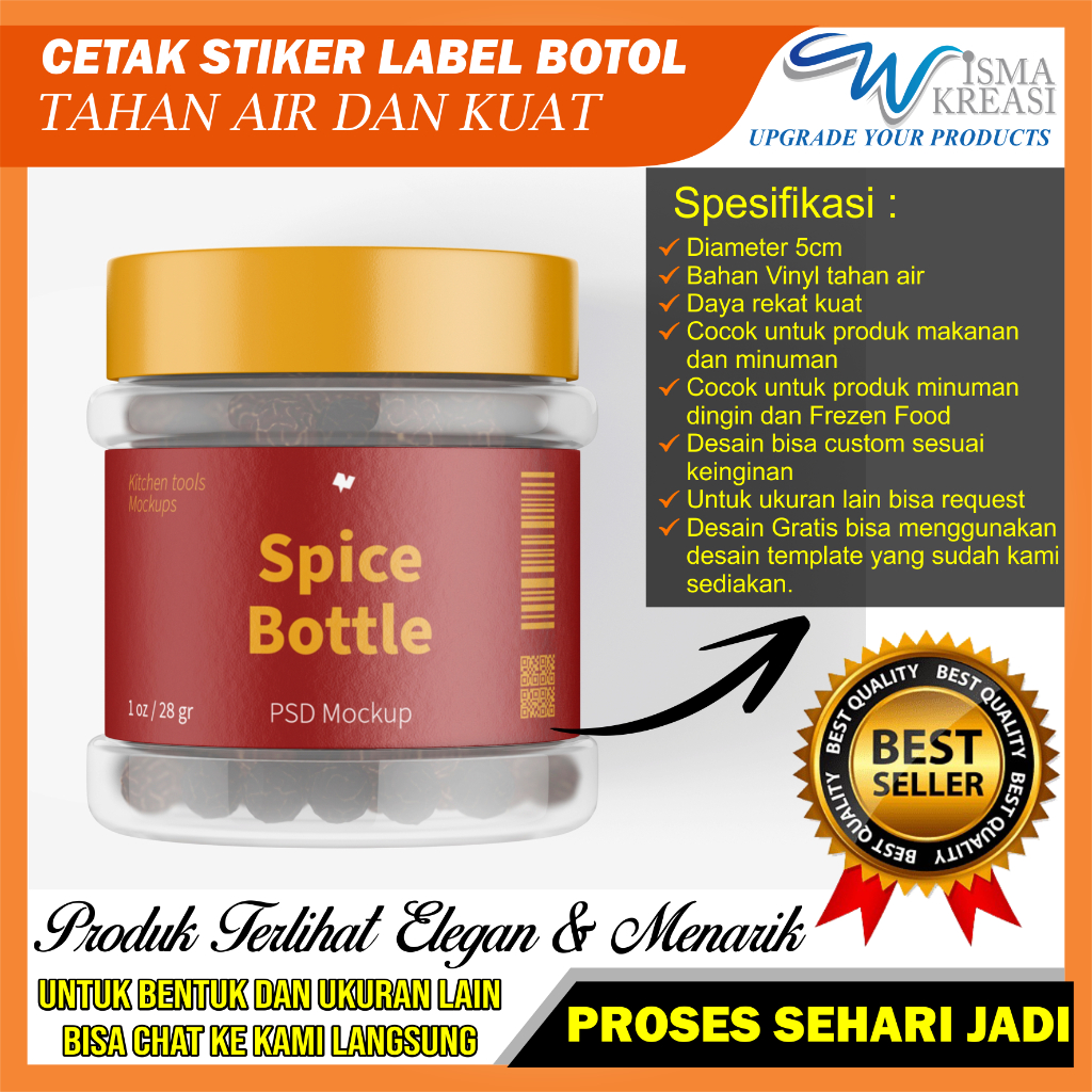 Jual Paket Desain dan Cetak Stiker Label Produk | Shopee Indonesia
