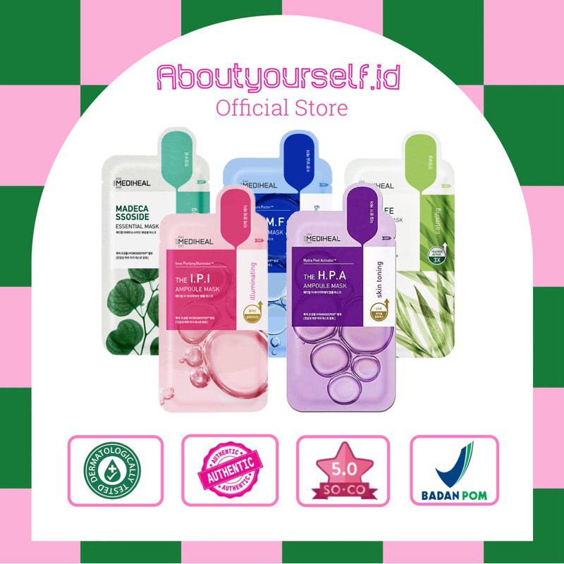 Jual Mediheal sheet mask korea / masker mediheal korea bpom / sheet