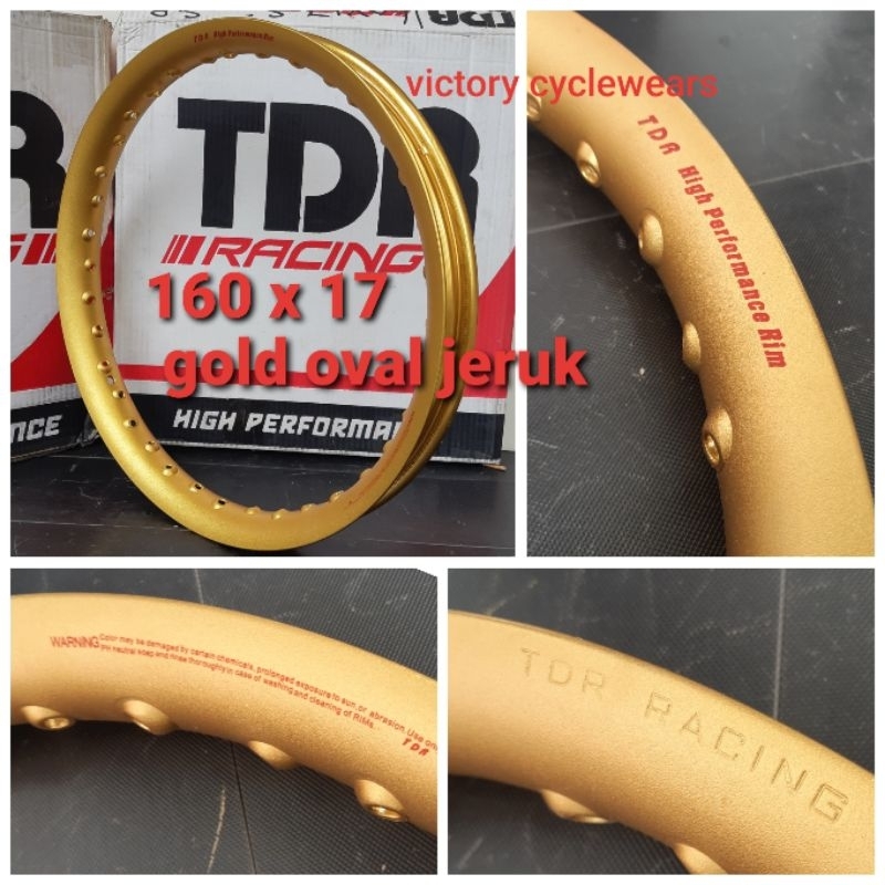 Jual VELG TDR 160 x 17 SILVER GOLD OVAL JERUK HARGA PER PCS