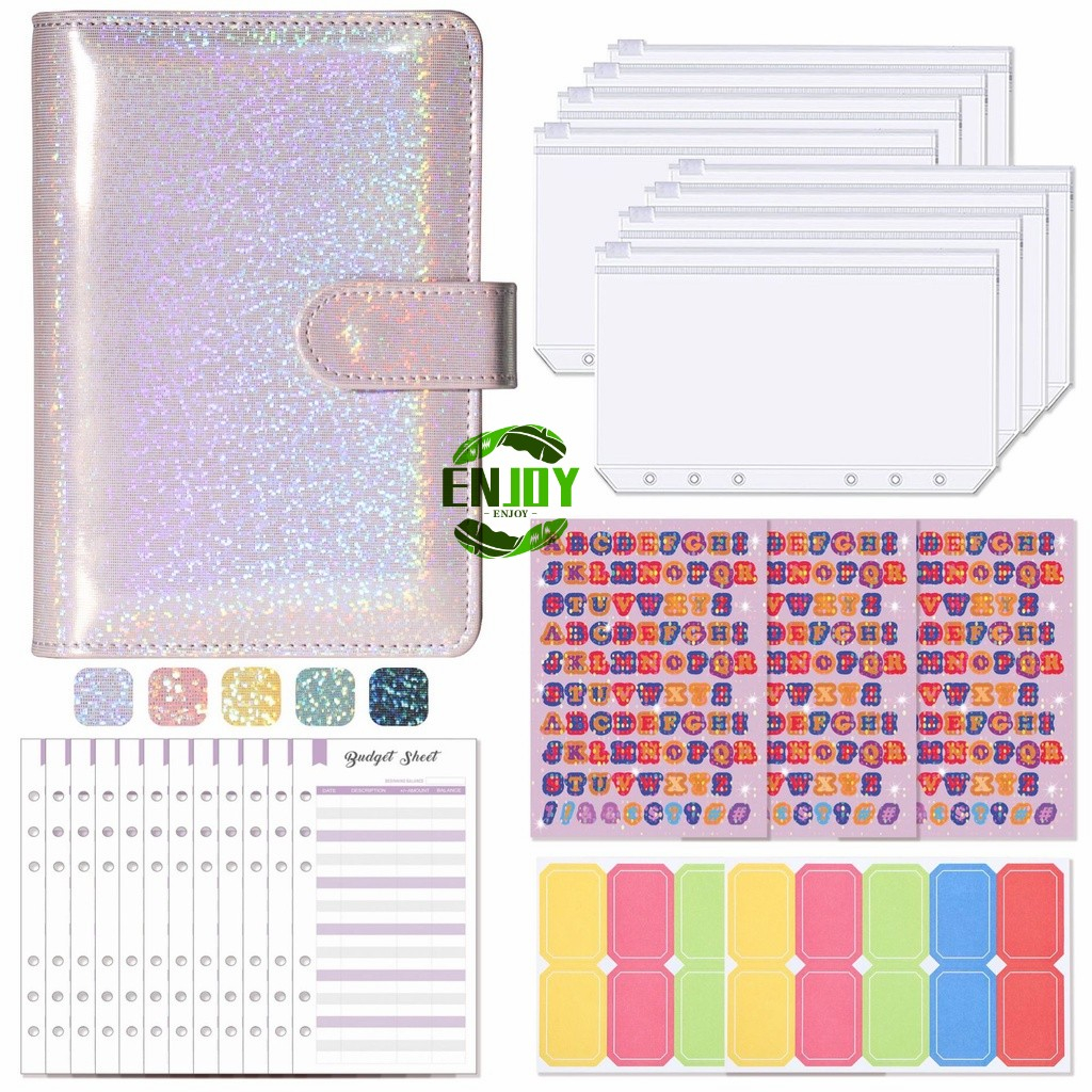 Jual ENJOY A6 Glitter Binder dengan Kantong Ritsleting Arus Amplop