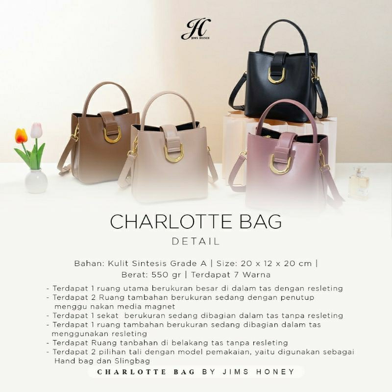 Jual CHARLOTTE BAG JIMS HONEY ( NO BOX ) | Shopee Indonesia