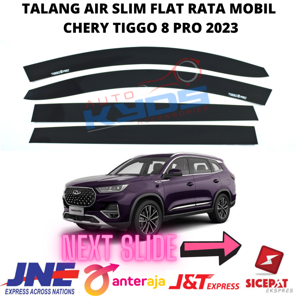 Jual Talang Air Slim Flat Rata Mobil Chery Tiggo 8 Pro Tiggo 8Pro 2023 ...