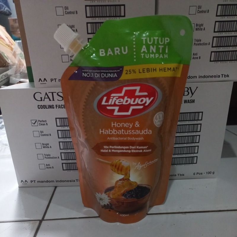 Jual Lifebuoy Sabun Cair Refill Honey Habbatussauda Ml Shopee