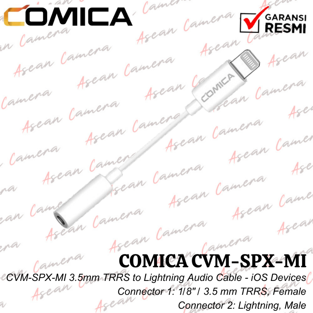 Comica Audio CVM-SPX-MI 3.5mm TRRS Female to Lightning