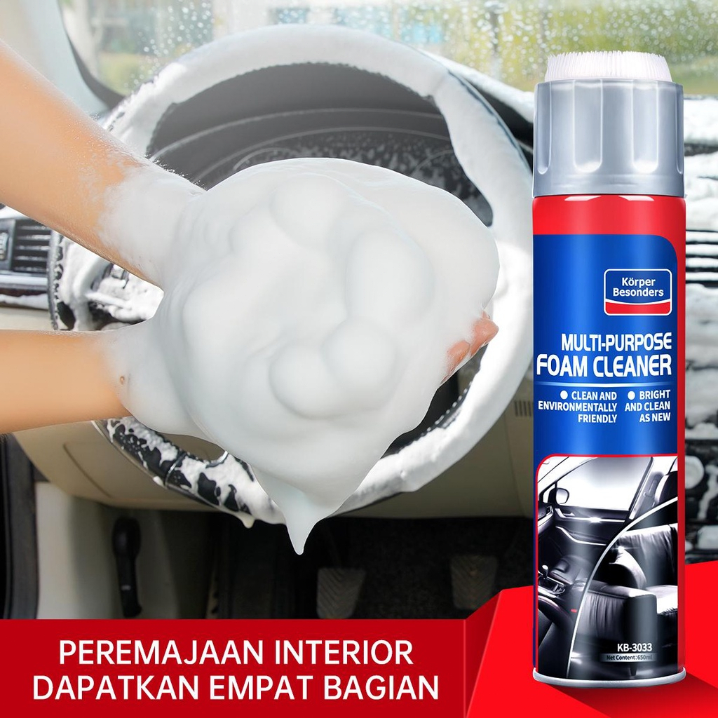 Jual Foam Pembersih Jok Kulit Kain Beludru Plafon Dashboard Interior Mobil /Cairan Pembersih