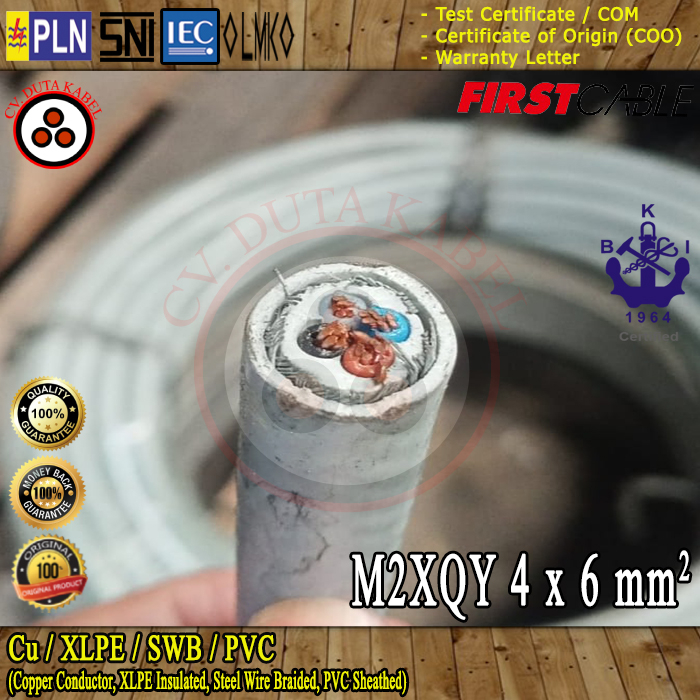 Jual Marine Cable - M2XQY 4x6 mm2 (Cu/XLPE/SWB/PVC) Grey / 4x6 mm / 4x6 ...