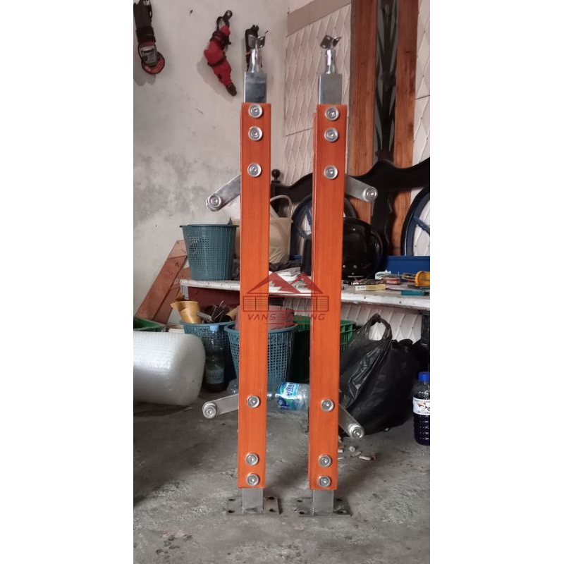 Jual TIANG KAYU RAILING TANGGA KACA STEINLESS SUS304 SAYAP SINGLE ...