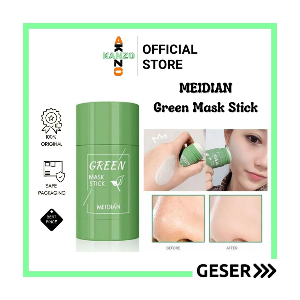Jual Kanzo MEIDIAN Green Tea Mask Cleansing Clay Stick / Masker wajah