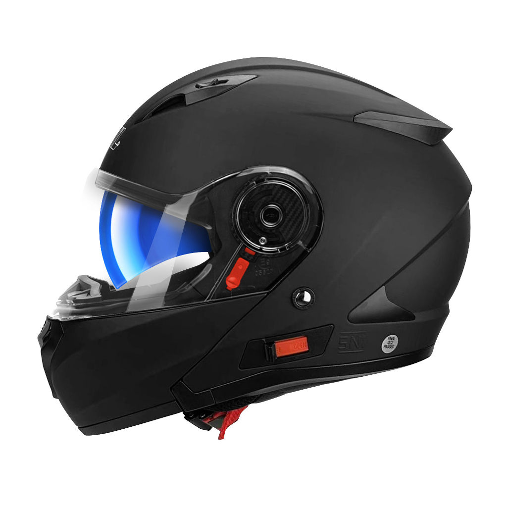 Jual Helm Modular M1 Black Visor Clear Blue | Shopee Indonesia