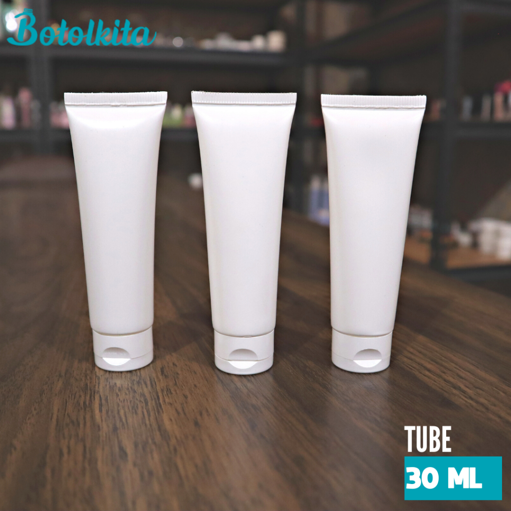 Jual Tube 30ml Putih Fliptop / Blank Tube 30ml Putih Fliptop / Botol ...