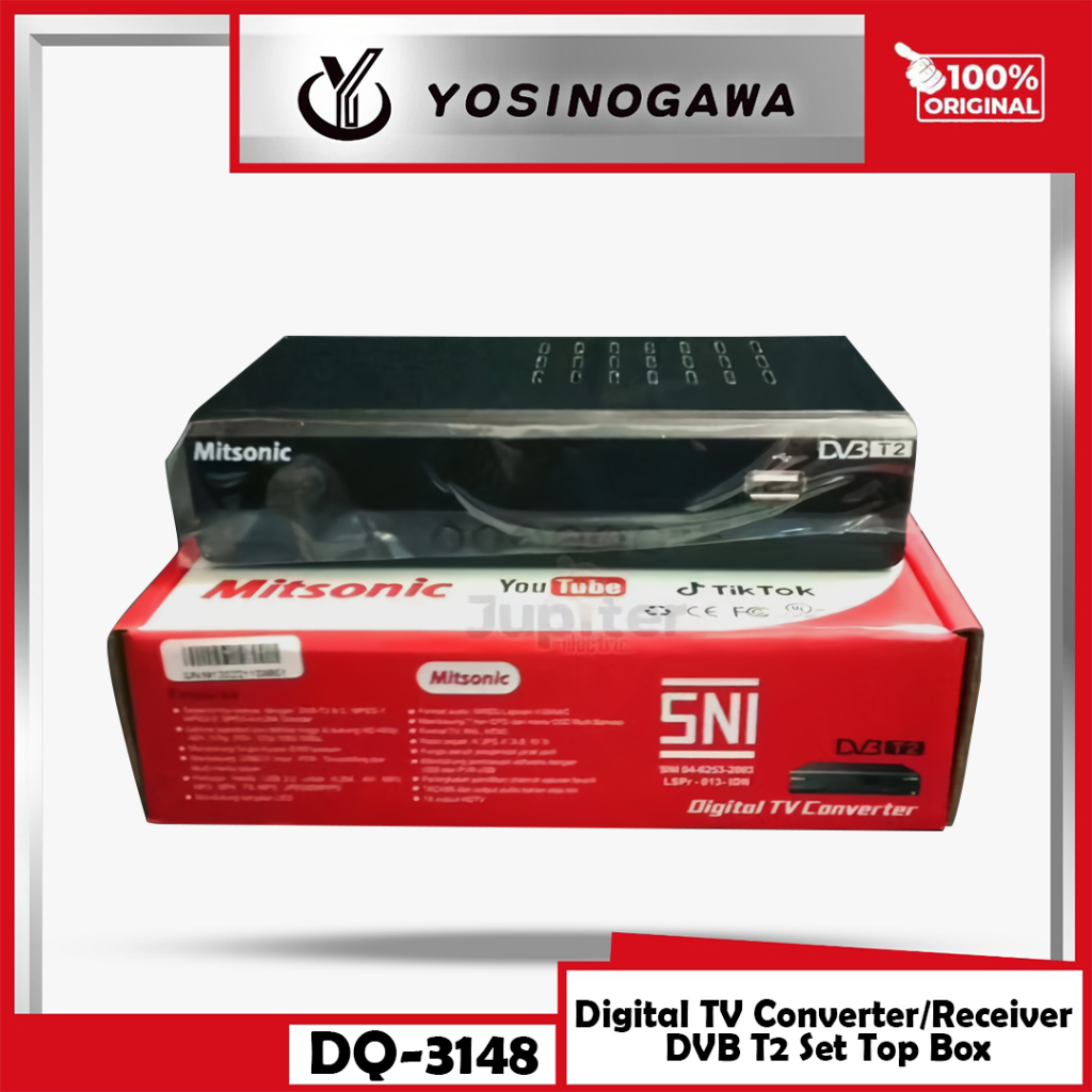 Jual YOSINOGAWA Set Top Box TV Box Receiver TV Digital DV3 DVB T2