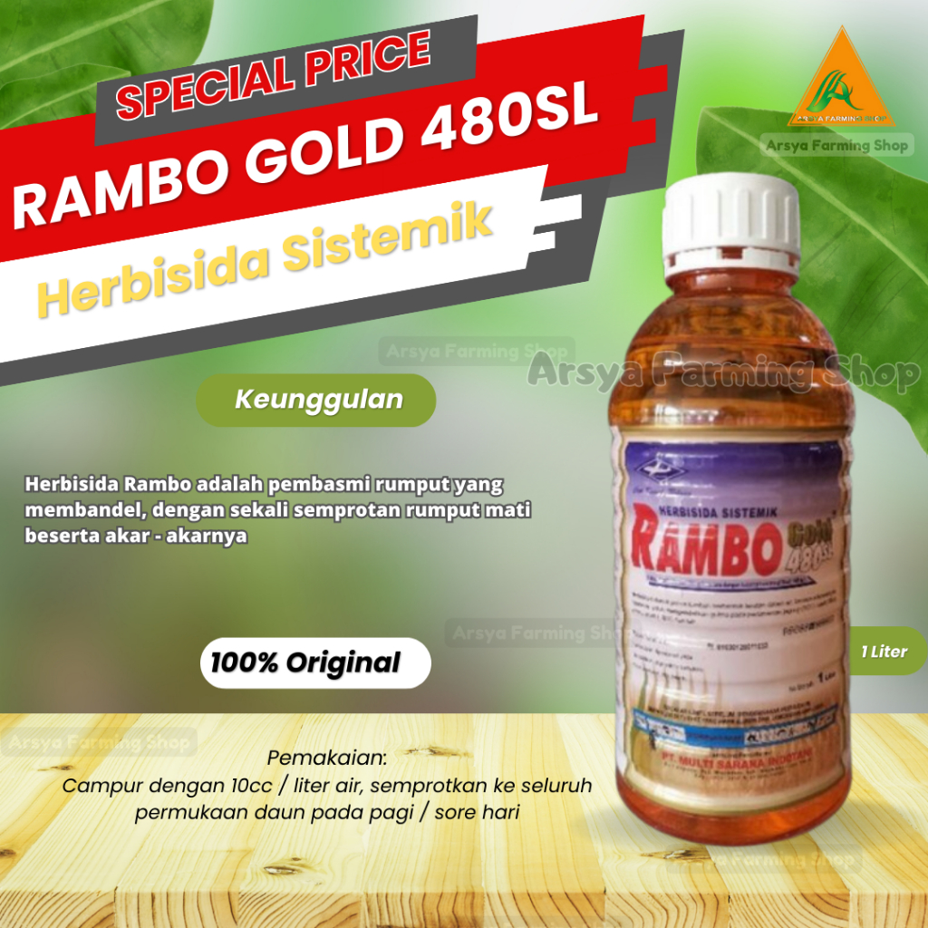 Jual Herbisida Rambo 1 Liter Pengendali Rumput Liar / Gulma Sekelas ...