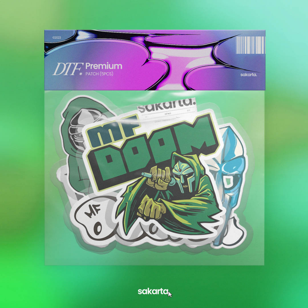 Jual DTF PATCH | MF DOOM | Rapper Series | Sablon Setrika | Sablon ...