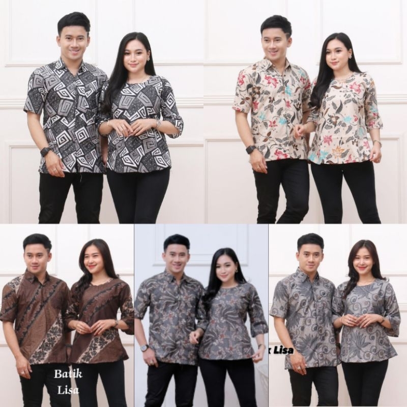 Jual Batik Couple Modern Atasan Blouse Batik Kerja Kantor Wanita Baju