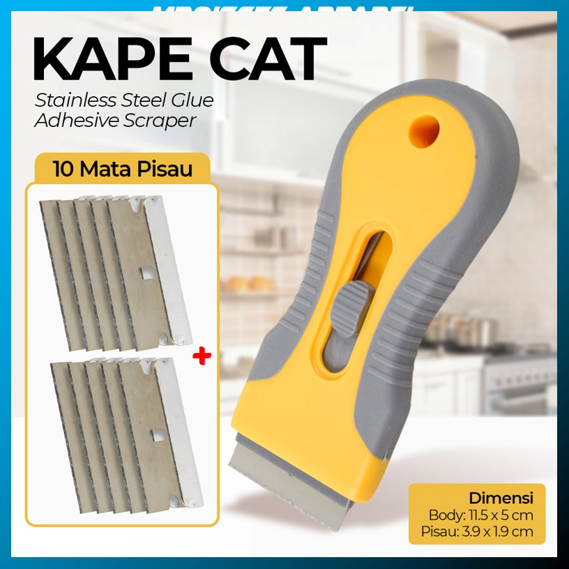 Jual MBOISGET KAPE SCRAPER +10PCS MATA PISAU NEWONE Kape Cat Keramik ...