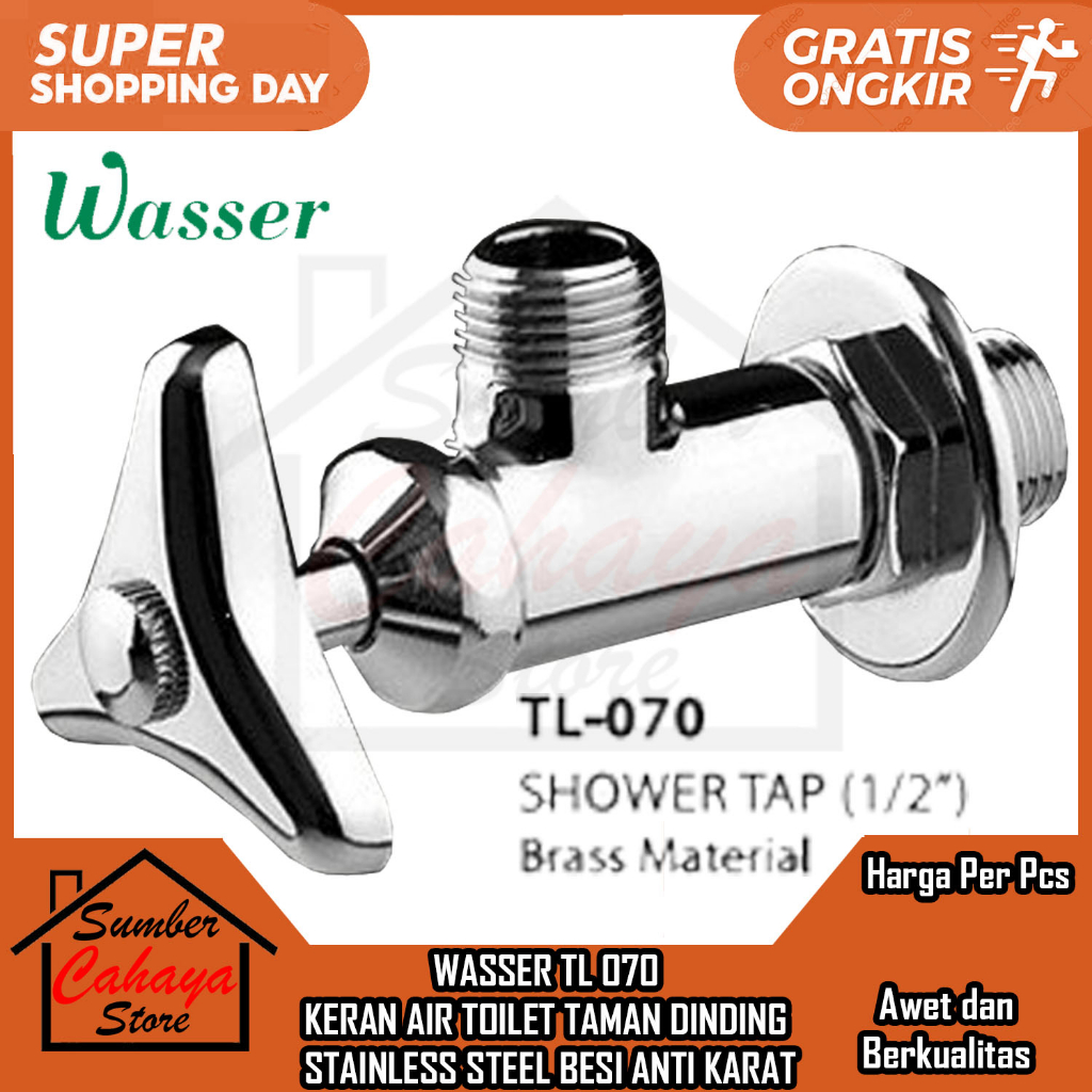 Jual Wasser Keran Air Dinding Tembok Wastafel Bathup Kran Aer Tl