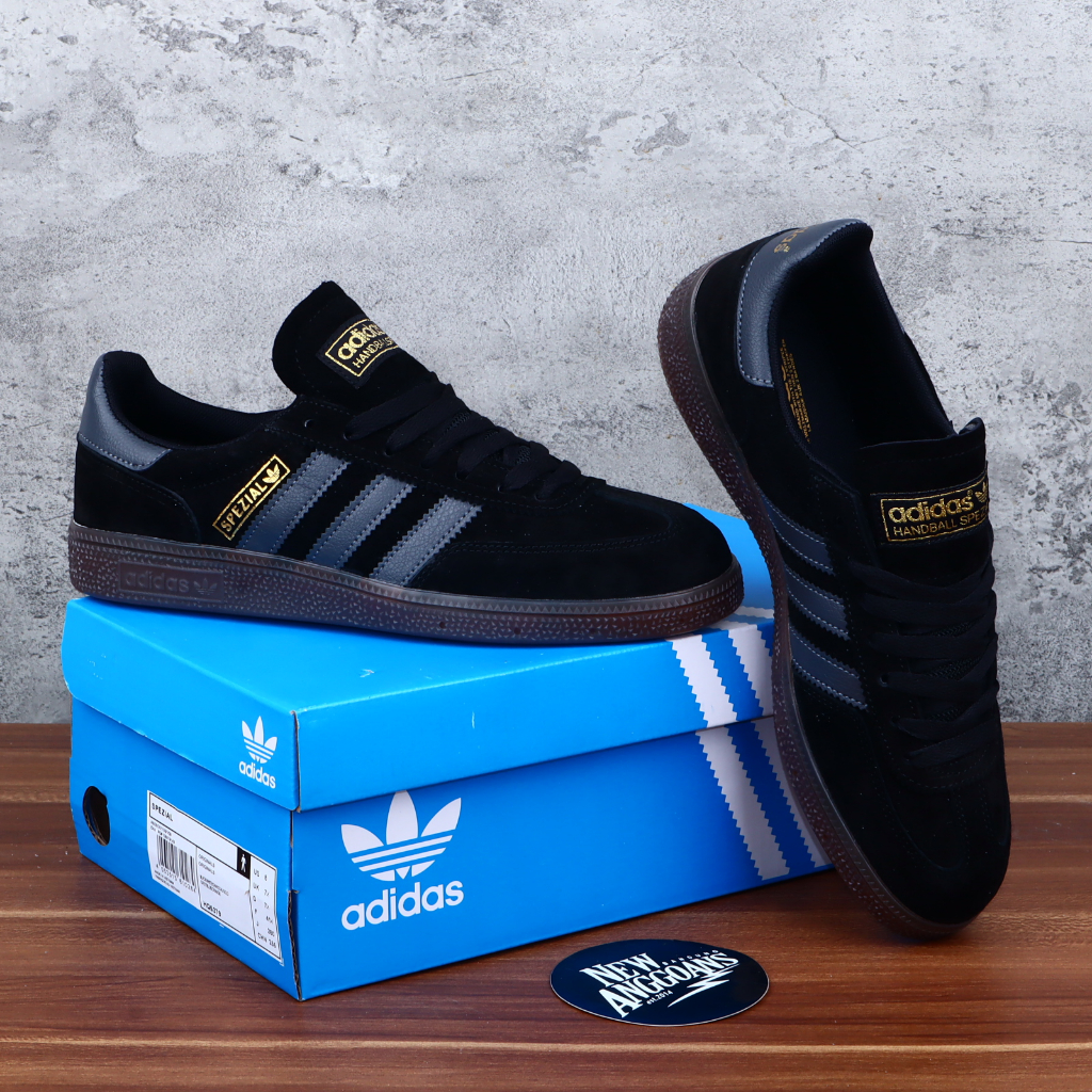 Sepatu Adidas Spezial Handball Black Hitam List Grey Abu Sole Gum Casual