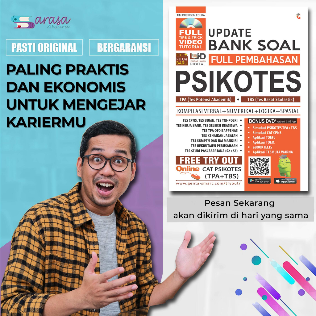 Jual Buku Tes Psikotes Psikotest Update Bank Soal Tpa Tbs Plus Full Pembahasan Terlengkap