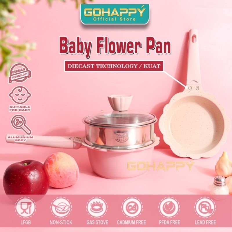 Jual Panci Set Mayba Go Happy Panci Mpasi Bayi Teflon Steamer Free Bubblewrapp Shopee