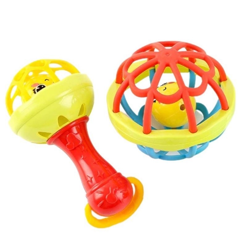 Jual Mainan rattle bayi dan anak bentuk bola dan genggam dengan ...