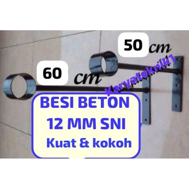 Jual Besi Penyangga Gantungan Baju Tempel Dinding Bracket Gantungan