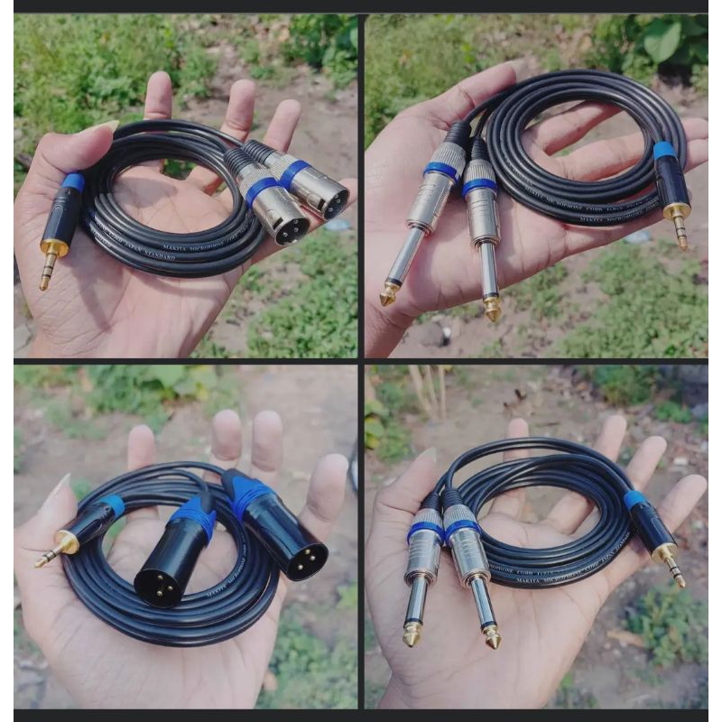 Jual kabel hp ke mixer makita ke equalizer ke crossover ke power jack