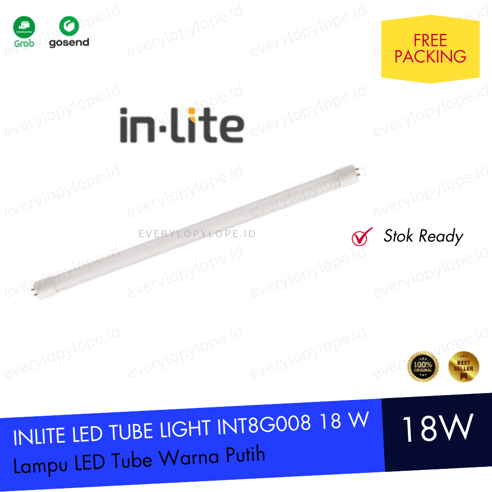 Jual Lampu Tl Inlite Led Tube T Int G W Warna Putih Watt