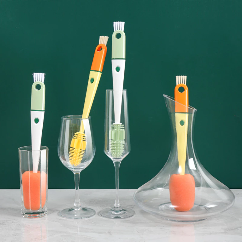 [UNIK88] Sikat Pembersih Botol/Gelas Multifungsi 4IN1 | AutoStock