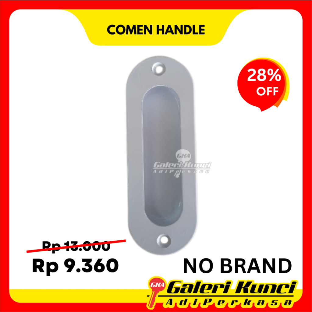 Jual Tarikan Tanam Pintu Sliding Handle Tanam Oval White Comen Handle ...