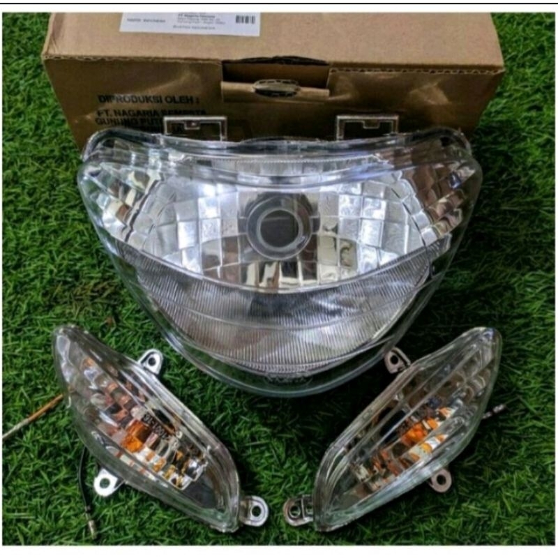 Jual Reflektor Headlamp Lampu Depan Plus Sein Putih Satria Hiu Malay Malaysia Shopee Indonesia