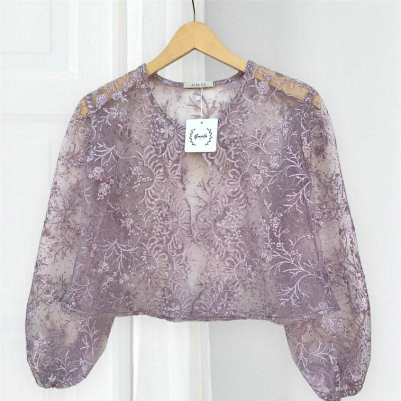 Jual Crop outer brokat / outer brukat / baju kondangan / Ajmala