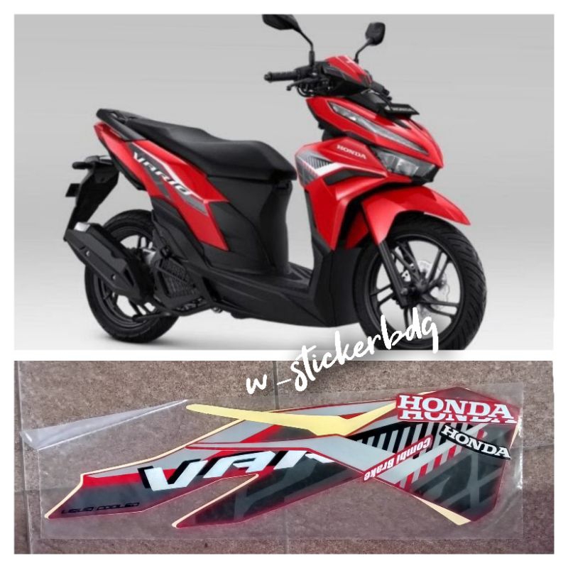 Jual Striping Stiker Lis Bodi Honda Vario 125 2022 2023 Merah | Shopee
