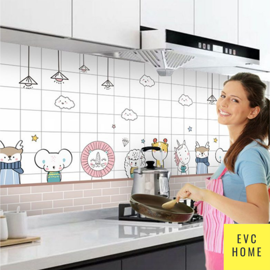 Jual EVCHOME 60CM x 3M Wallpaper Sticker Dapur Aluminium Foil/ Lemari