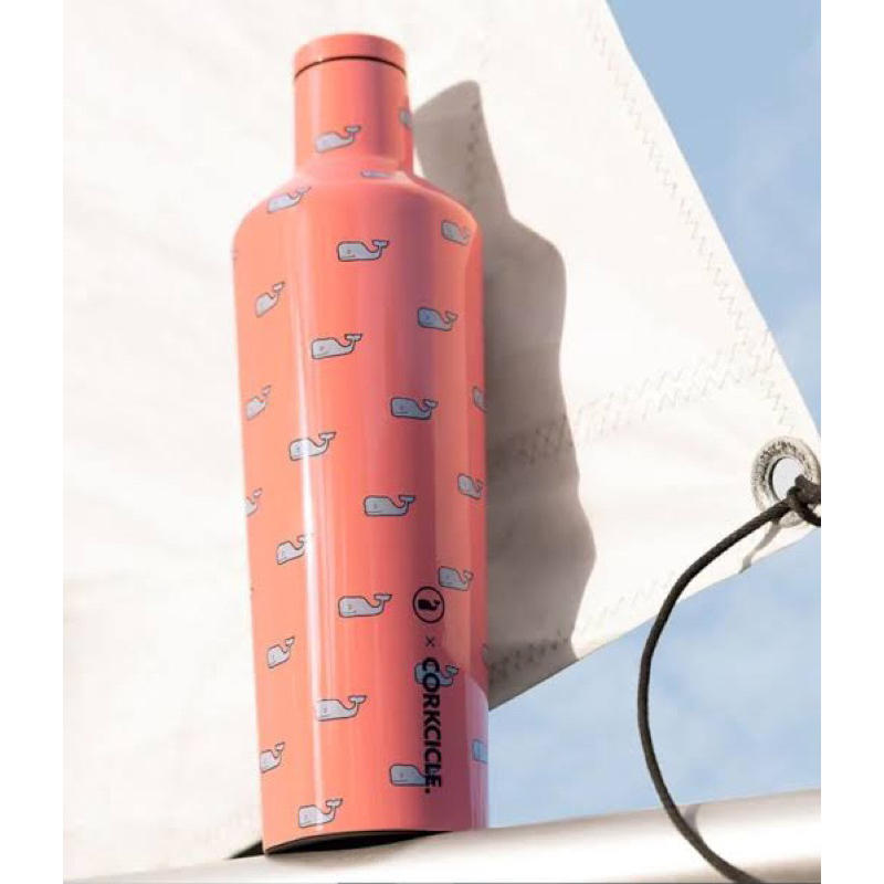 Gourde Isotherme Corkcicle X Vineyard Vines 25 Oz - Blanc, Acier Inoxydable, Baleine