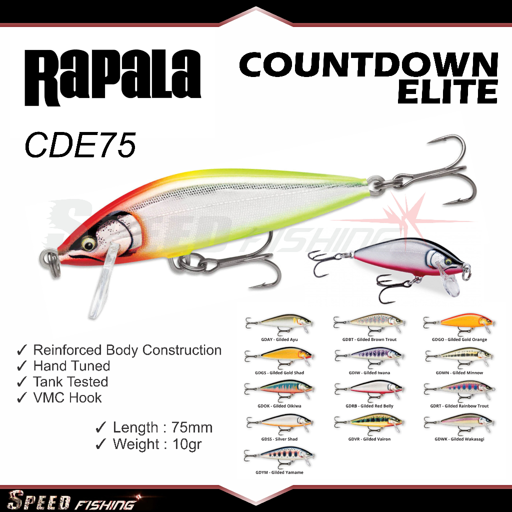 Rapala Countdown Elite 75 Gilded Brown Trout