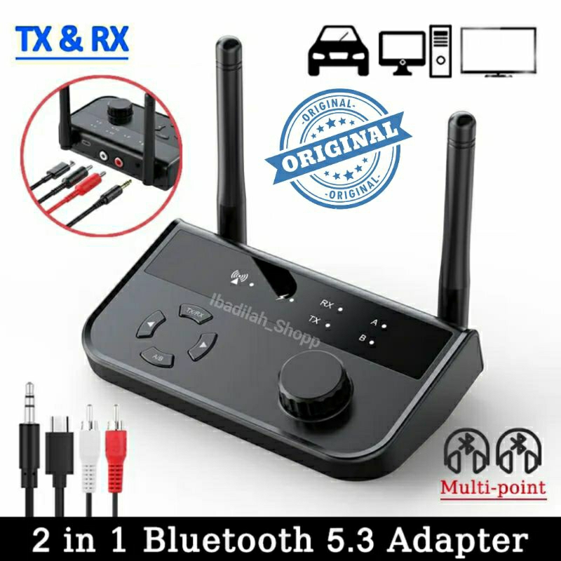 Jual Bluetooth Adaptor 5.3 Audio Receiver Transmitter Wireless 10m
