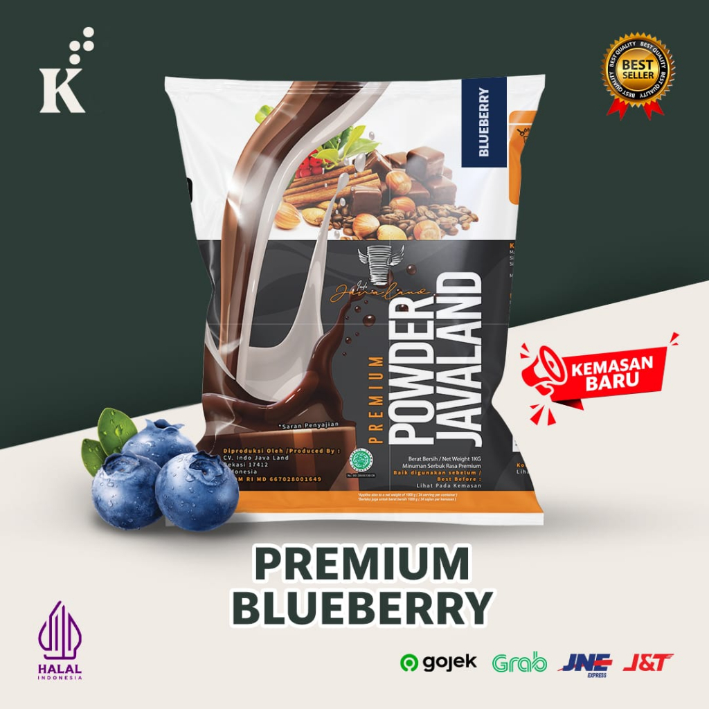 Jual Bubuk Minuman Premium Blueberry Javaland Grande 1kg | Shopee Indonesia