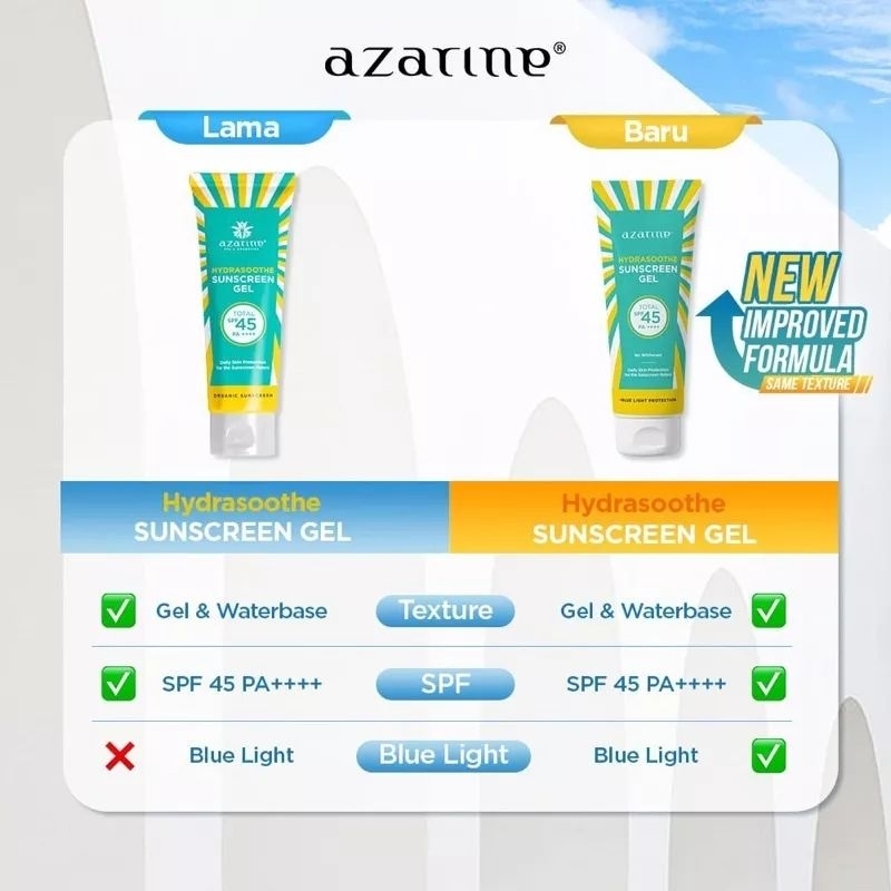 Azarine Hydrasoothe Sunscreen Gel SPF45 Cocok Untuk Kulit