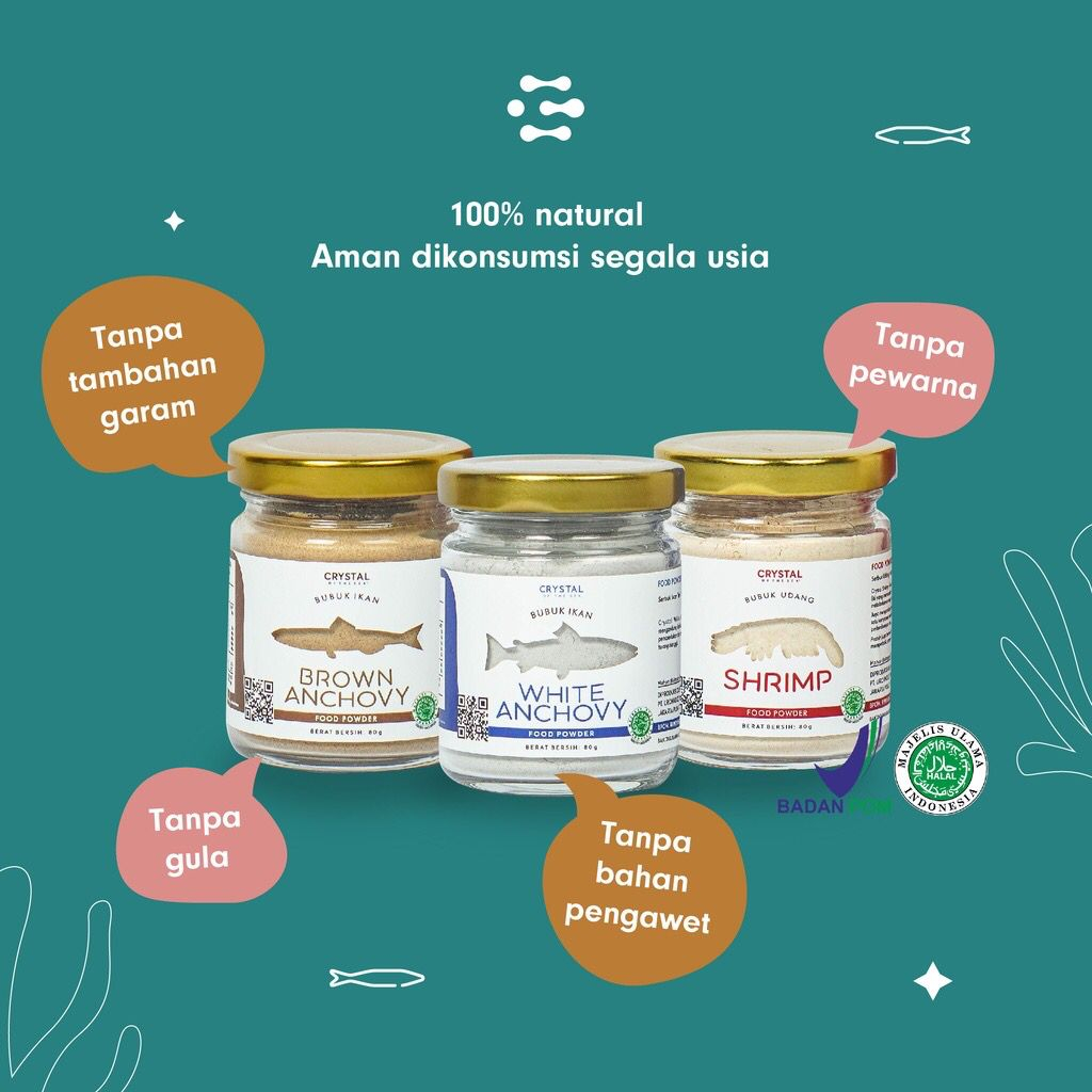 Jual Crystal of the Sea - White Anchovy Powder / Brown Anchovy Powder ...