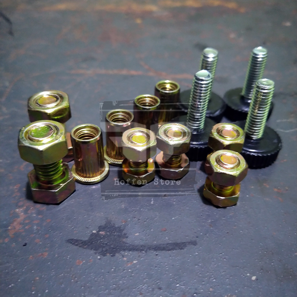 Jual Komponen Tangga Baut Knob Adjuster, Rivet Nut, M6, M8 Pengencang ...