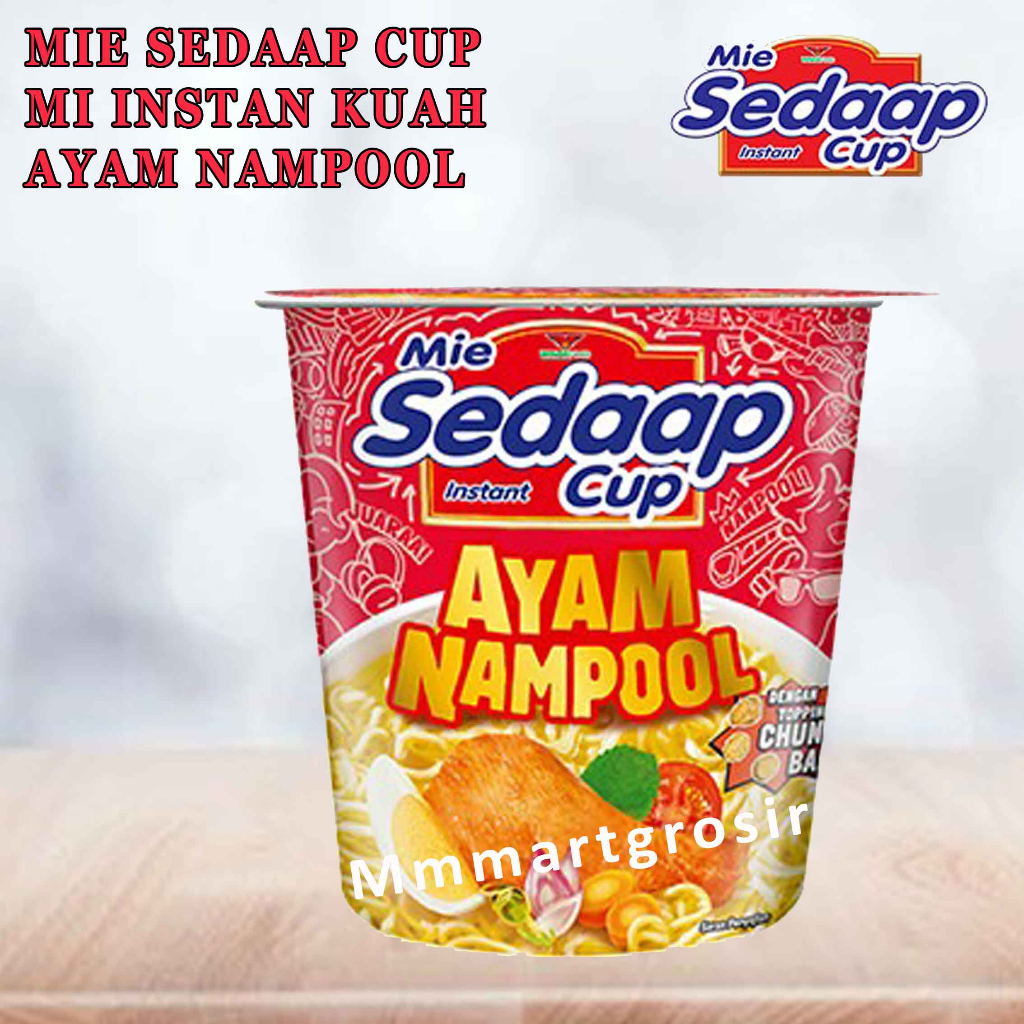 Jual Mie Sedap Cup Mie Instan Kuah Mie Rasa Ayam Nampol Gr Shopee Indonesia