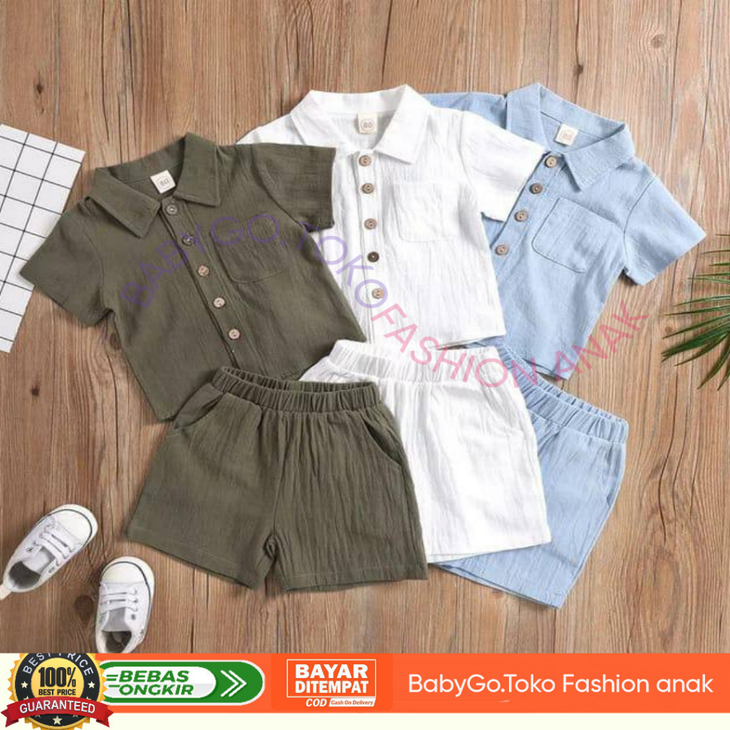 Jual Setelan kemeja anak laki laki perempuan Jinggle / Baju setelan ...