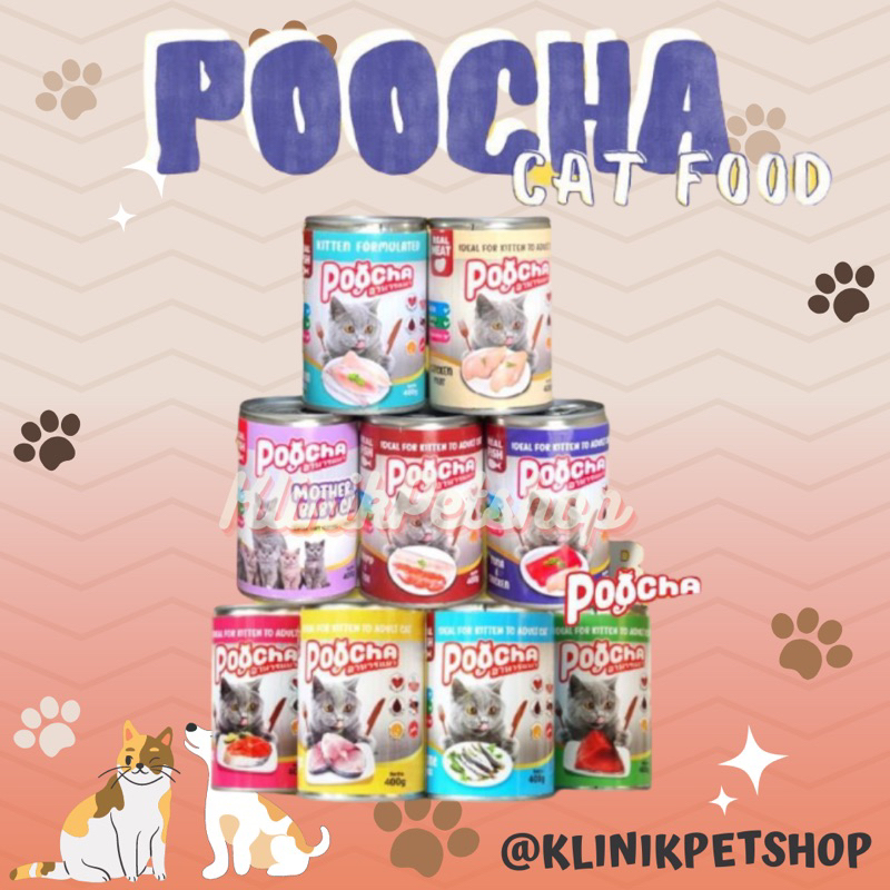 Jual POOCHA 400GRAN MAKANAN KUCING BASAH POOCHA KALENG 400GR 400 GR ...