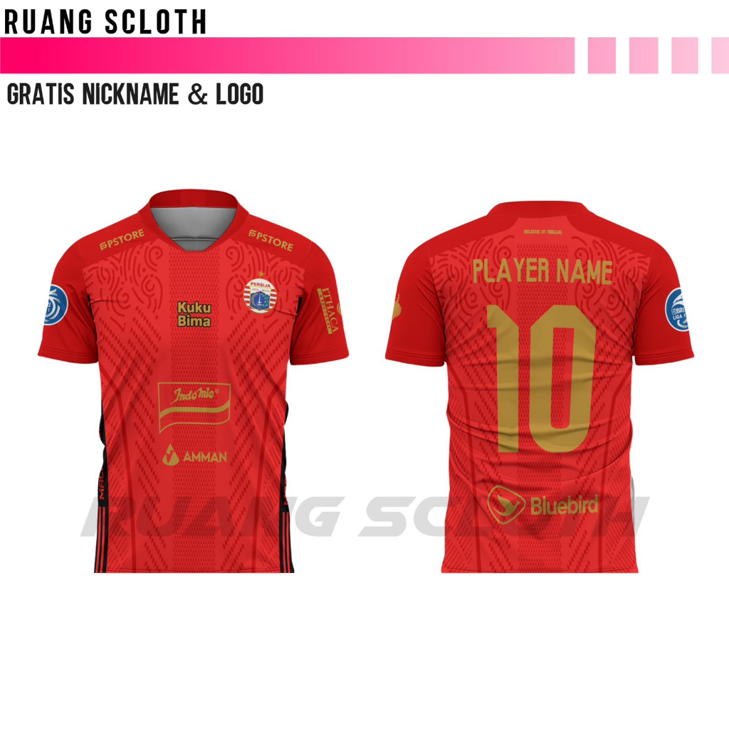 Jual Jersey Persija Home 2023 Terbaru Gratis Pasang Nama Dan Nomor ...