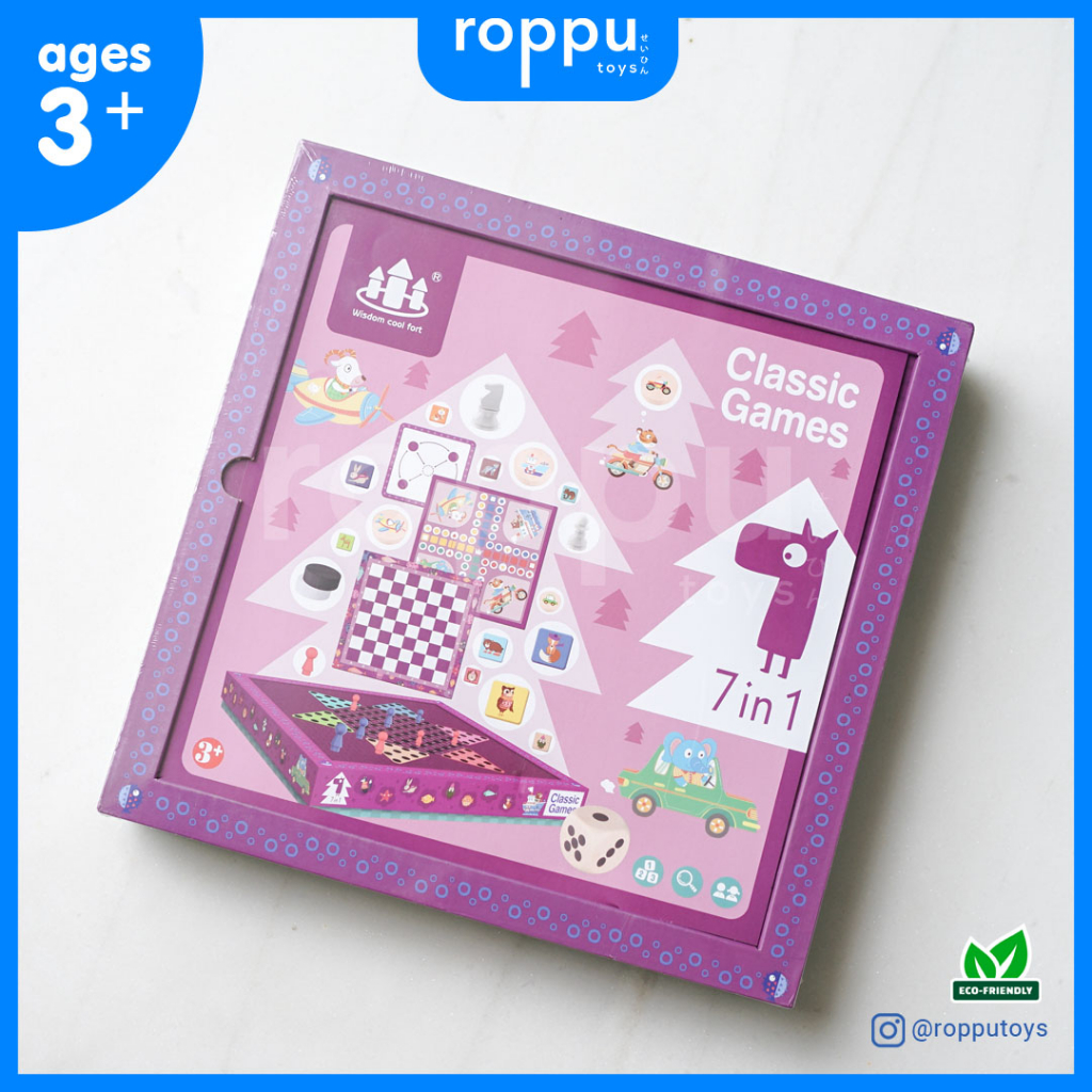 Jual Roppu Toys Board Game 7in1 / Mainan Papan 7in1/ Mainan Kayu ...